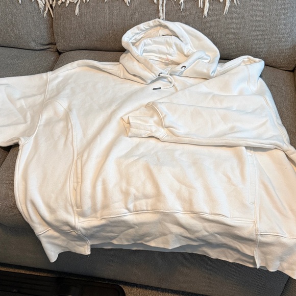 Free People White Sprint To the Finish Hoodie - Picture 2 of 6